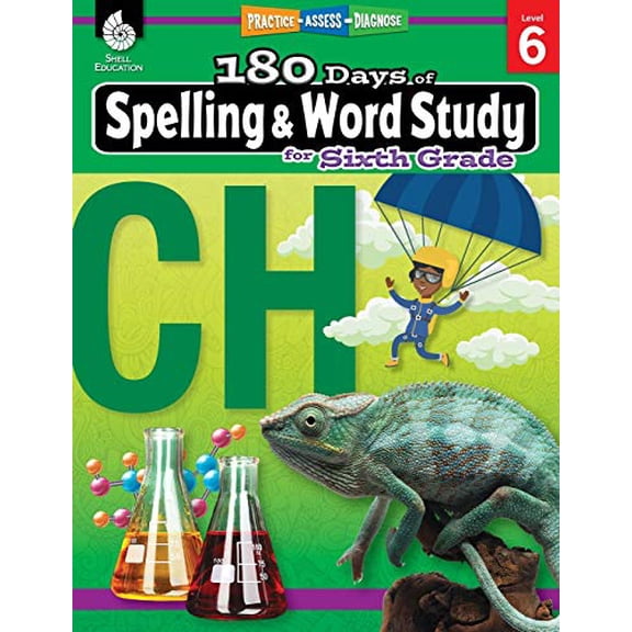 Pre-Owned 180 Days(tm) Spelling and Word Study for Sixth Grade: Practice, Assess, Diagnose (Paperback) 1425833144 9781425833145