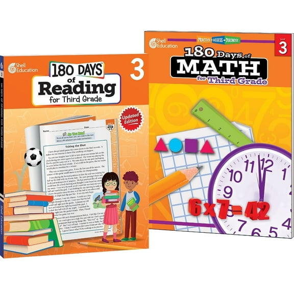 180 Days: Reading 2nd Edition and Math Practice for 3rd Grade: Boost Confidence with Fun and Effective Daily Learning Activities
