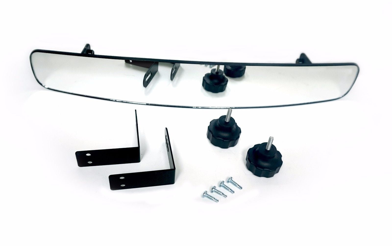 180 Degree Convex Mirror with Attachments for Golf Carts