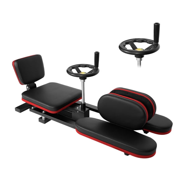 180 Degree Leg Stretcher Split Machine, Heavy Duty Steel Frame with PU Leather Padding, Red Flexibility Training Equipment for Yoga, Ballet, Pilates, Home Gym