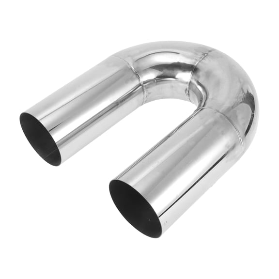 180 Degree Mandrel Exhaust Pipe DIY Custom Car Modified Exhaust Pipe Tubing Piping 114mm/4.5" OD 300mm/11.81" Length T304 Stainless Steel Silver Tone