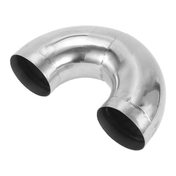 180 Degree Mandrel Exhaust Pipe DIY Custom Car Modified Exhaust Pipe Tubing Piping 76mm/3" OD 100mm/3.94" Leg Length T304 Stainless Steel Silver Tone