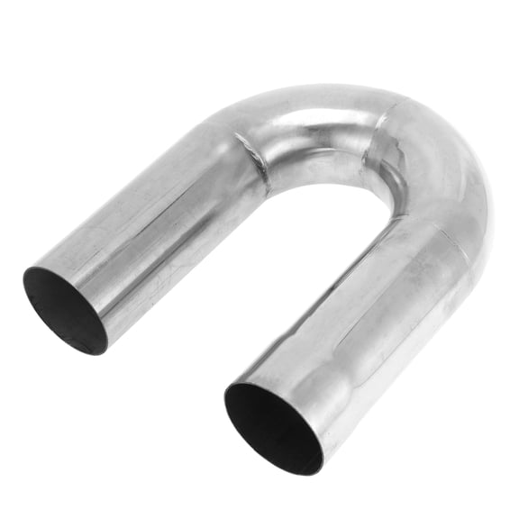 180 Degree Mandrel Exhaust Tube Car Exhaust Pipe Mandrel Bend DIY Custom Tubing Pipe 2.25" OD 7.87" Leg Length T304 Stainless Steel Silver Tone