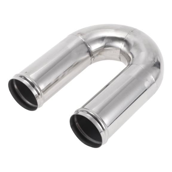 180 Degree Mandrel Exhaust Tube with Bead Roll DIY Custom Car Modified Exhaust Pipe Tubing Piping 2.75" OD 7.87" Length T304 Stainless Steel