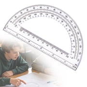 180 Degree Protractor, Clear Semicircle Angle Measuring Tool, 1 Pack Plastic Geometry Protractor for Math, Drawing, Drafting, Campus, Classroom, Engineering and Office Use