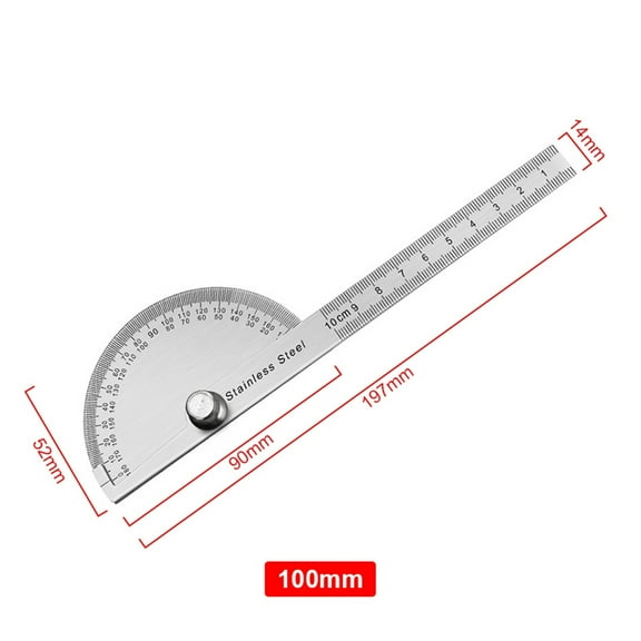 180 Degree Protractor Metal Angle Finder Goniometer Stainless Steel Gauge Adjustable Measuring Ruler Angle Woodworking Tools Set ,Widely Use