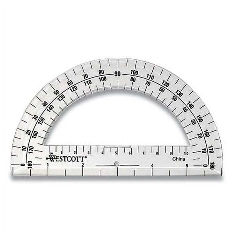180 Degree Protractor, Plastic, 6 180 Degree Protractor, Plastic, 6