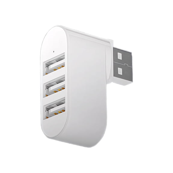 180 Degree Rotatable USB2.0 Hub Adapter for Laptop Notebook 3 Port USB Splitter Reader Computer