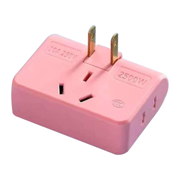 180 Degree Rotating 3 Outlet Power Adapter Plug Splitter For Home Office Travel