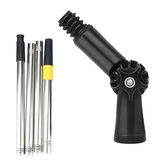 180 Degree Rotating Head Extendable Window Cleaner Heavy Duty Nonrust Steel Telescoping Poles For High Reach Indoors Outdoor Cleaning