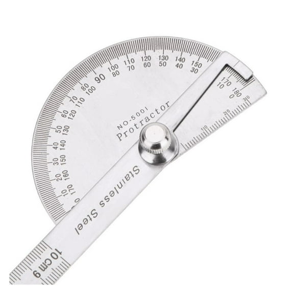 180 Degree Stainless Steel Protractor Angle Finder Rotary Measuring Ruler Measuring Ruler Woodworking Tools for Measuring Angles ,for Accurate Evaluation