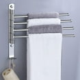 thumbnail image 1 of 180 Degree Swivel Towel Bar, Chrome Wall Mounted Towel Rack with 4 Arms, Bathroom Towel Rack, SUS304 Stainless Steel Towel Dryer with, 1 of 1