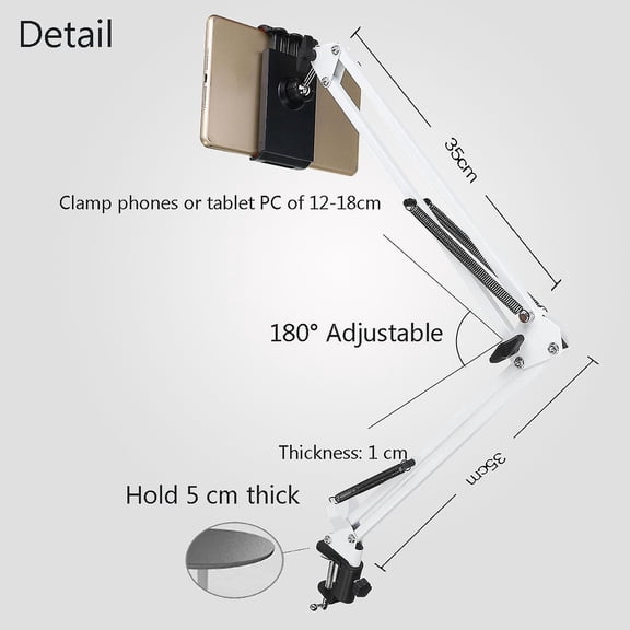 180 Flexible Arm Tablet Mobile Phone Bed Holder Stand Lazy Table Mount Bracket