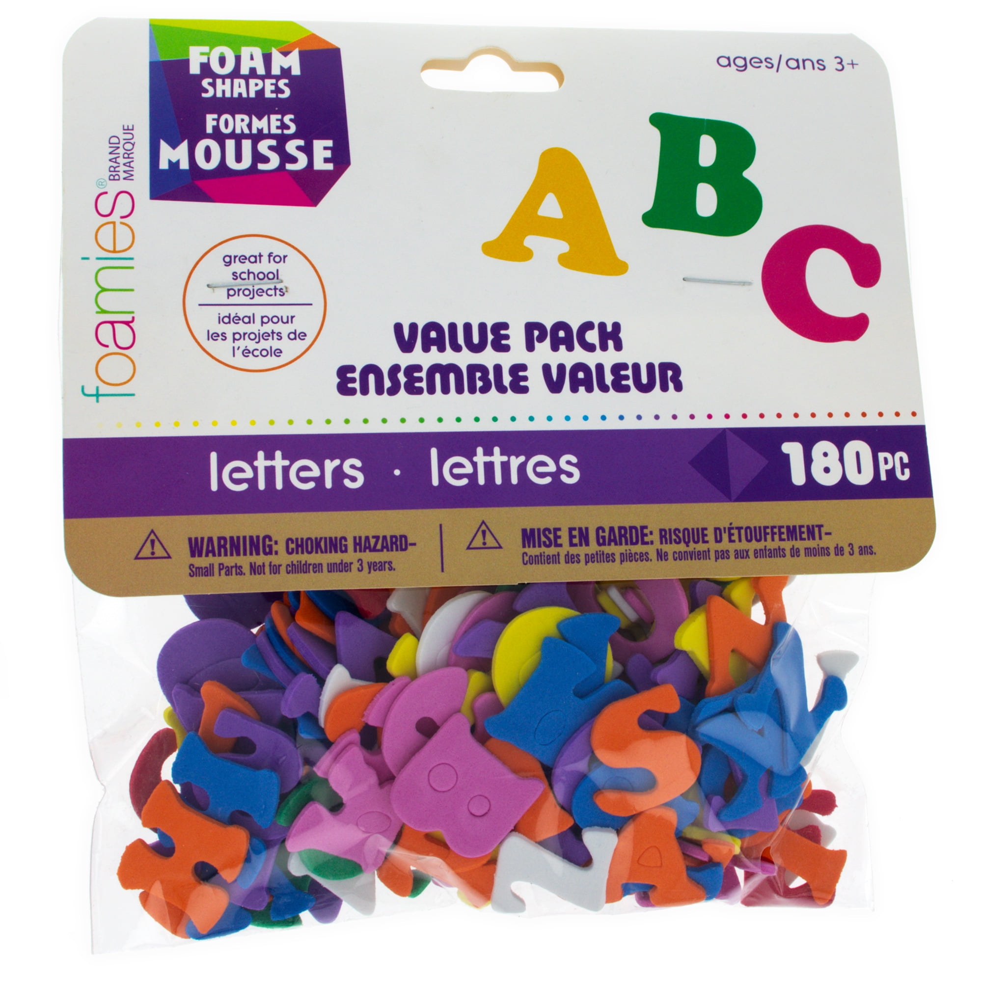 Foam Alphabet Letter Stickers, 3/4-Inch, 189-Piece