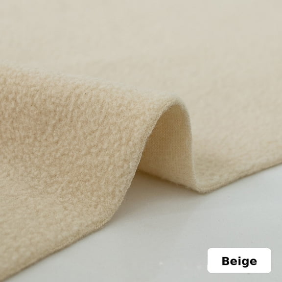 180 GSM Double Brushed Fleece Fabric by The Yard, 4-Way Stretch Soft Polyester Fleece for Jacket Lining, Plush Toys, Apparel and DIY Crafts