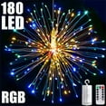 thumbnail image 1 of 180 LEDs Firework Lights with Remote, 8 Modes Battery Operated Handing Fairy Light for Christmas Party Indoor, Colorful, 1 of 8