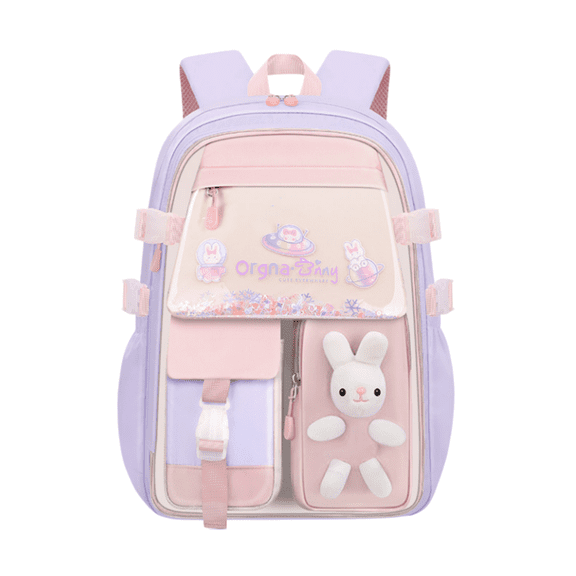 180° Open School Backpack, Multi-Pocket Bookbag with Organizer, Cute Lightweight Backpack for Daily Use
