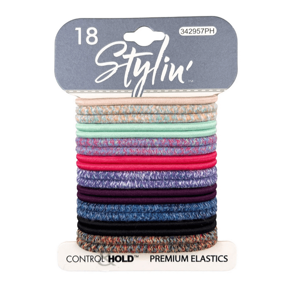 180 Pack Hair Elastics, Clasp Free, Durable, Comfortable Hair Ties, Vibrant Colors, Secure Hold for All Hair Types, Everyday Wear, Active Lifestyle, Styling, Bulk, Heathered Color Tones