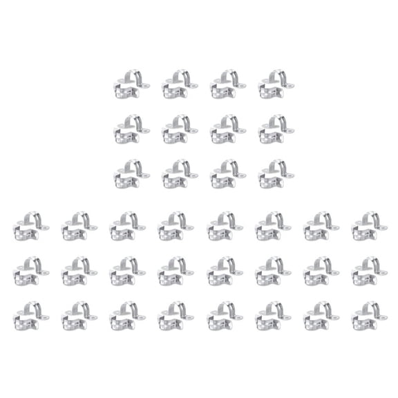 180 Pack M25 (1 Inch) Stainless Steel Rigid Pipe Strap with 2 Holes Cable U Bracket Clamp Hanger,180 x M25 (1 Inch) rigid pipe straps,Silver