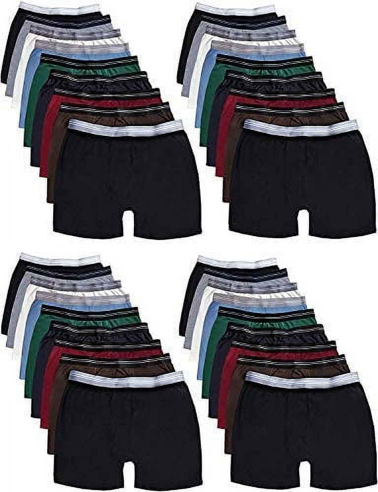 BILLIONHATS 180 Pack Mens Underwear Wholesale for Homeless Shelter Donations, Bulk Boxer Briefs