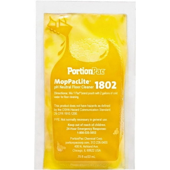 180 Pack PH Neutral Floor Cleaner: Pouch, Use On Mopping