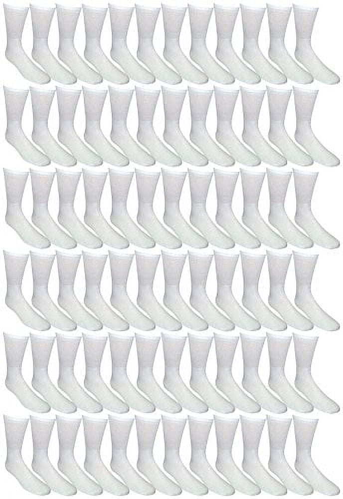 180 Pairs Case of Mens Sports Crew Socks, King Size 1316, Wholesale Bulk Pack Athletic Sock, by