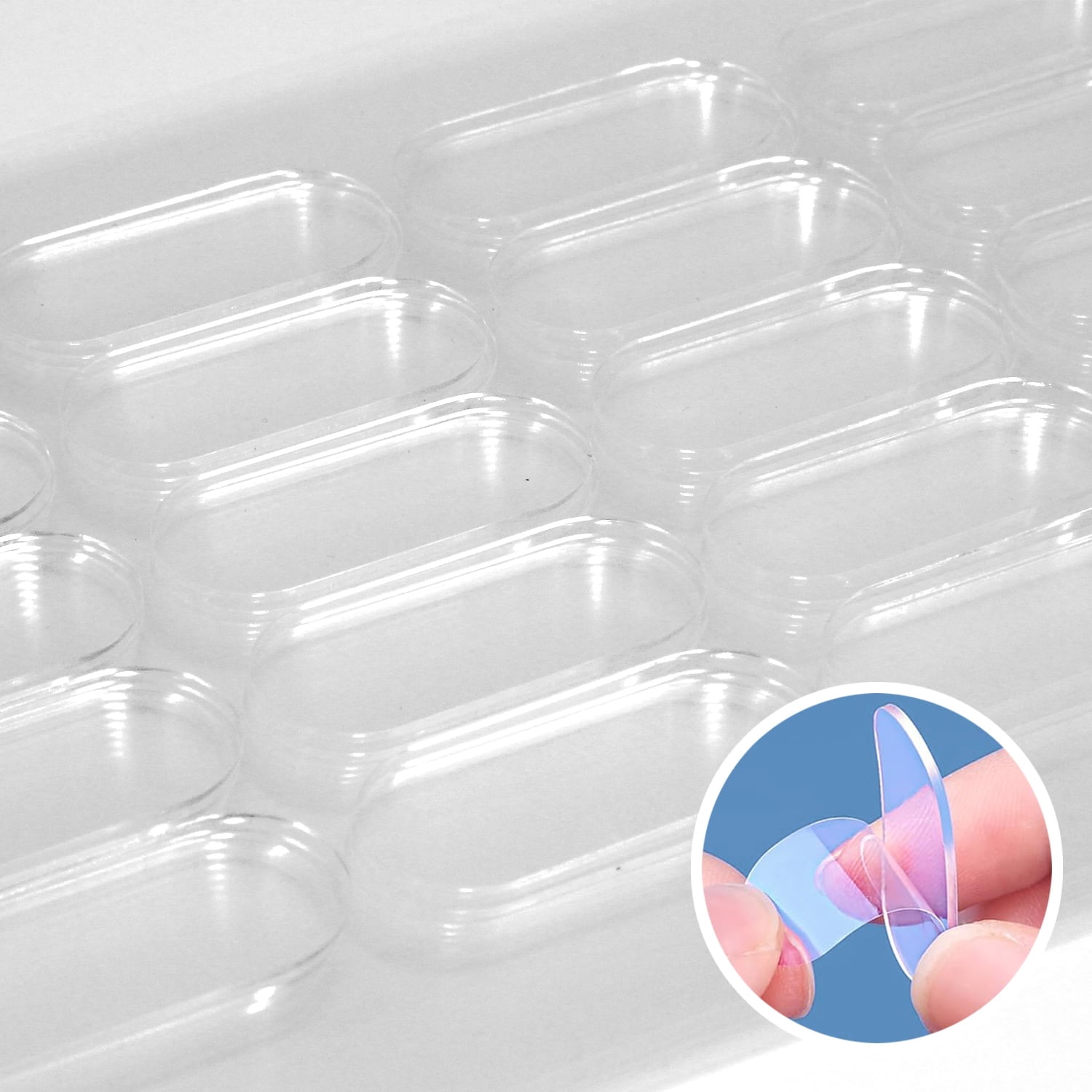 180 Pcs 0.6" x 1.38" Large Strong Double Sided Dots Glue, Removable Clear Sticky Tack, Wall Mounting Putty, for Hanging Posters Decor Crafts