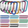 thumbnail image 1 of 180 Pcs 1.8" Small Aluminum Clip Keychain Buckle Clip Bulk, Aluminum Locking Spring Hook D Ring Shape Clips, Small Lock Spring Snap Hook for Outdoor Camping Fishing Hiking Car, 1 of 7