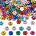 thumbnail image 1 of 180 Pcs 9 Colors Acrylic Rhinestone Cabochons 11.5x2.5mm Flat Back Acrylic Round Rhinestone Gems Back Plated Acrylic Crystal Cabochons Bling Jewels Acrylic Jewels Embelishments, 1 of 6