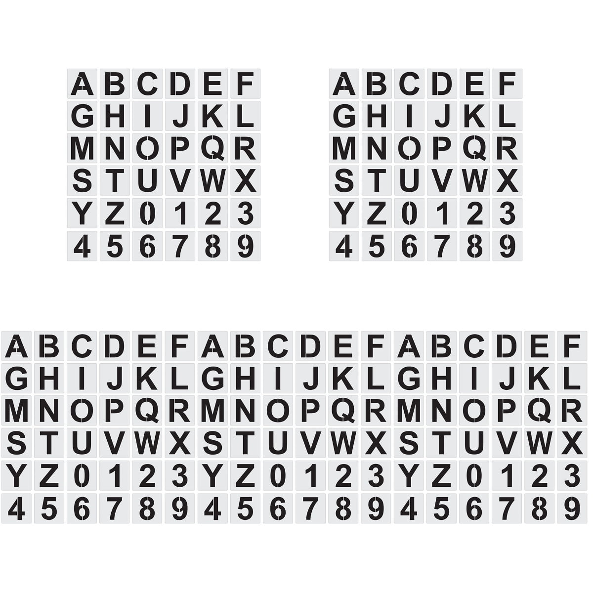 180 Pcs Alphabet Painting Templates Plastic Number Templates Kids