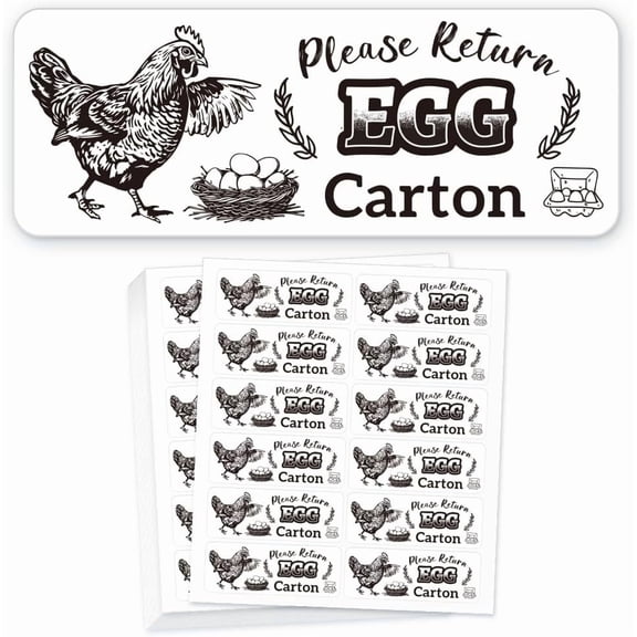180 Pcs Chicken Farm Fresh Eggs Sticker 1x2.64 Inch(2.5x6.7cm) Self Adhesive Egg Packaging Labels PET Adhesive Egg Packaging Stickers for DIY