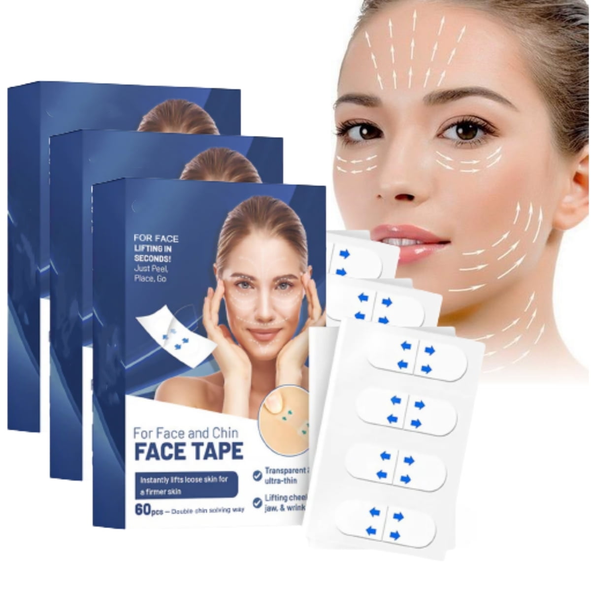 180 Pcs Face Lift Tape, Face Lift Tape Invisible, Face Tape Lifting