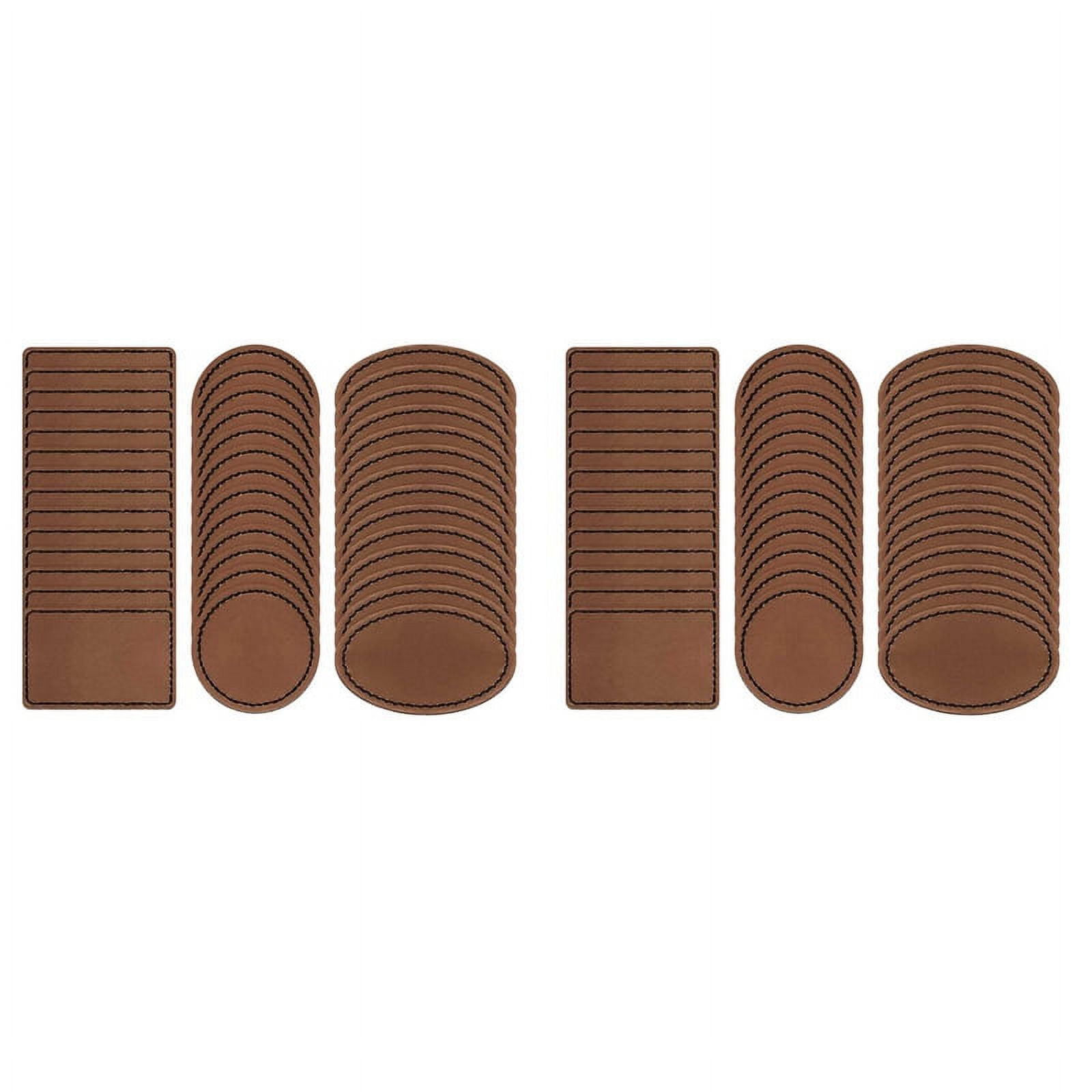 180 Pcs Leatherette Blank Hat Patches Iron on Patch Rustic Faux Leather for Jacket Backpack