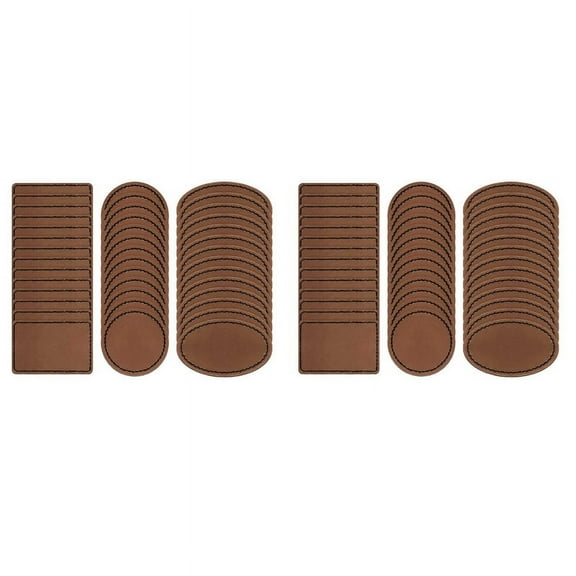 180 Pcs Leatherette Blank Hat Patches Iron on Patch Rustic Faux Leather for Jacket Backpack