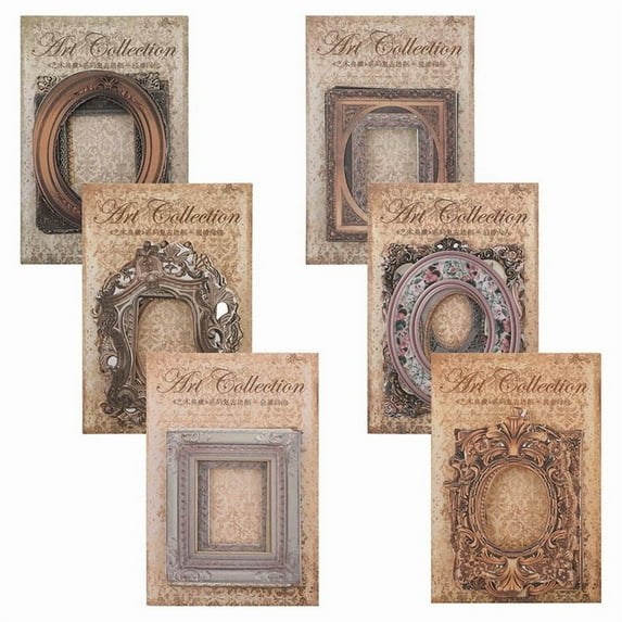 180 Pcs Scrapbook Window Frame Vintage Frame Scrapbook Decorative Paper Retro Photo Border Paper