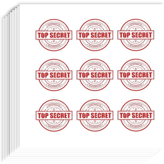 180 Pcs Self-Adhesive Top Secret Stickers 0.82x0.94 Inch Top Secret Stamp Bumper Confidential Stickers Decals for Planner Calendar Scrapbook Crafting Decor Envelope Bag Seal DIY