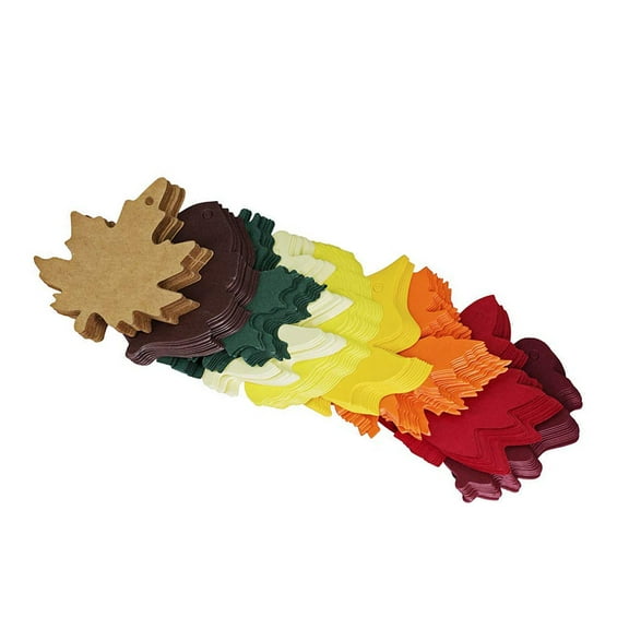 180 Pcs Kraft Paper Tags Maple Leaf Message Labels Thanksgiving Holiday Favor Tags for