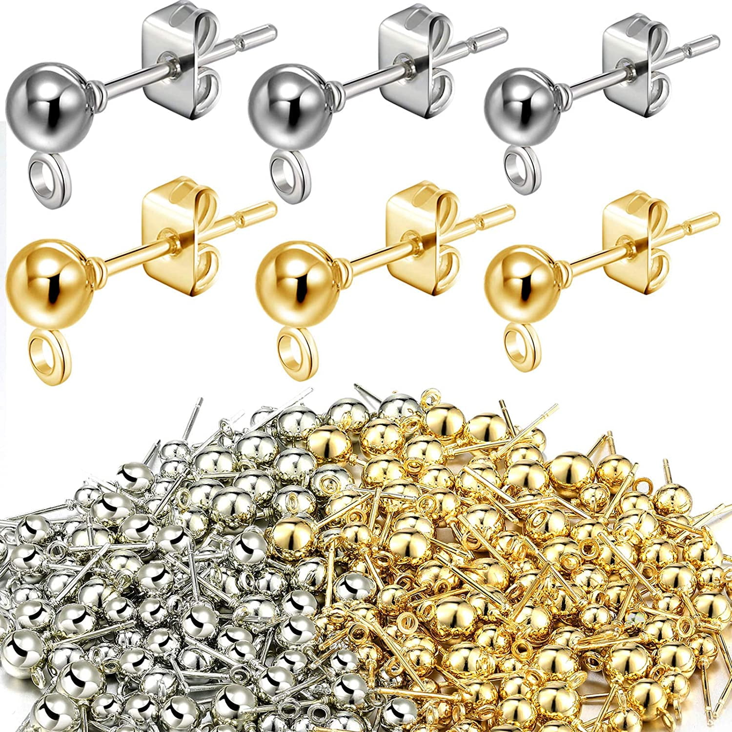 12pcs/Set Silver Earring Back Replacements, Hypoallergenic Earring Backs  For Stud Earrings, Safety Locking Lugs For Earrings Nuts, Butterfly Earrings  Backs For Studs Locking Earrings Back Lined Safety Lock, Valentine'S Day  Gift, Christmas