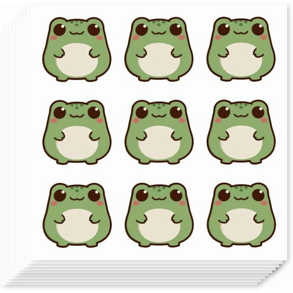 180 Pieces Self-Adhesive Frog Labels Stickers 1 Inch Cartoon Frog Stickers
