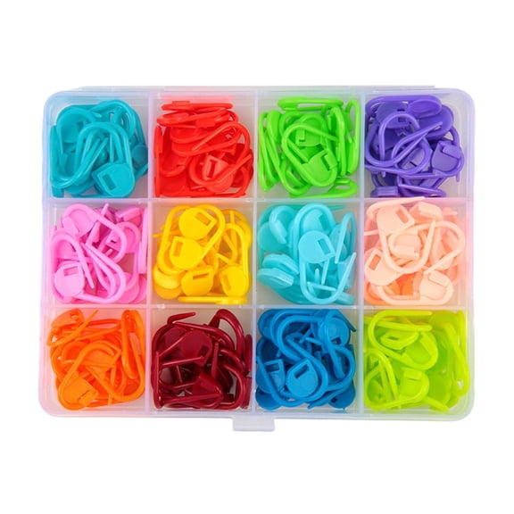 180 Pieces Stitch Counters for Crocheting, Crochet Accessories, Knitting Crochet Locking Stitch Markers Stitch Needle Clip Counter 12 Colors