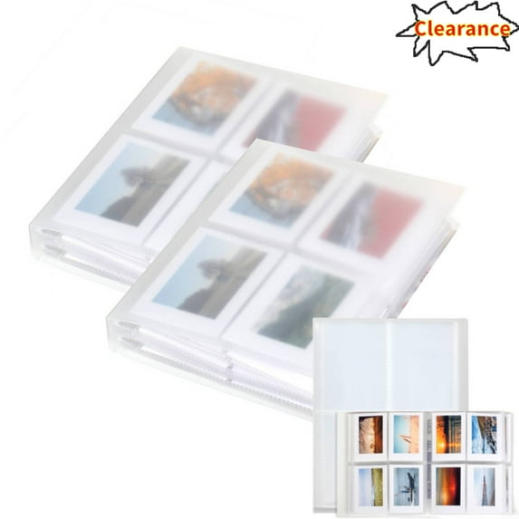 180 Pockets Polaroid Instax Mini Photo Albums DIY Blank Cover, 2 Count