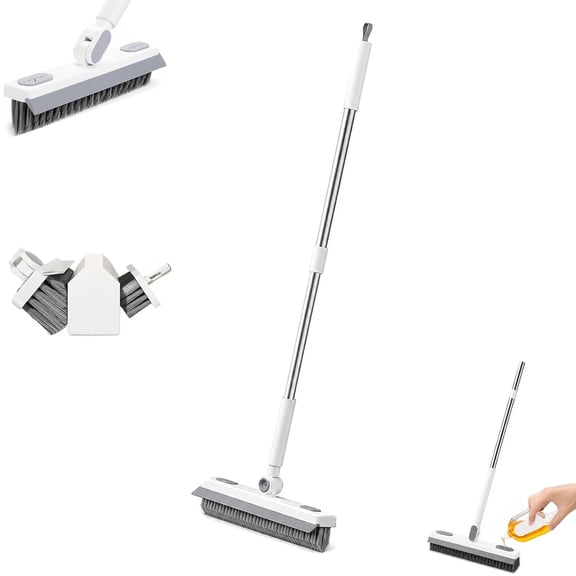 180 Rotating Gap Cleaning Tool Extendable Adjustable No-Touch Cleaner for Windows, with V-Shaped Bristles and Squeegee, Sliding Doors, Narrow Spaces, Home Deep Cleaning (1Pcs)lxf