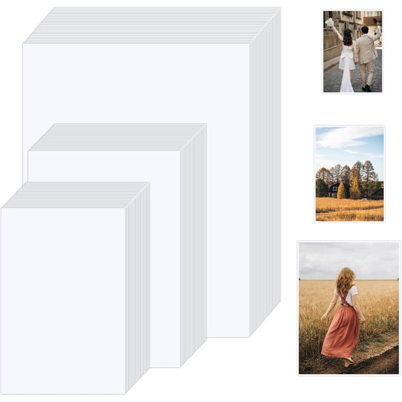 180 Sheets Photo Paper Glossy 4x6, 5x7, 8.5x11 inch,Inkjet Printer Photo Paper for Dye Ink, Suitable for Flyers, Calendars, Photos, Advertising covers, Recipe Cards and Brochures