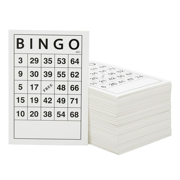 Juvale Bingo Paper Game Sheets - 4 x 6 in, 180 Sheets - Bulk Reusable Number Cards & Playing Card Set for Adults - for Birthday Games & Group Activities