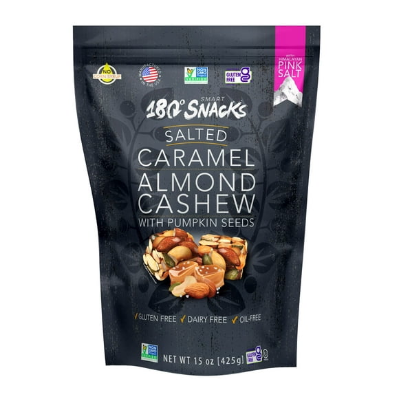 180 Snacks Salted Caramel Delicious Bite-Size Healthy Snacks, 15 oz