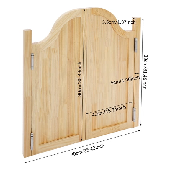180 Swing Solid Wood Door Partition Door for Shop Entrance Partition Durable