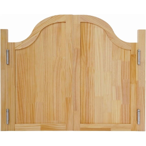 180 Swinging Doors Cafe Doors, Solid Pine Wood Cafe Saloon Doors with Hinges, Double Swing Door for Kitchen/Bar/Home Office (Wood Color, 39x31.5in)