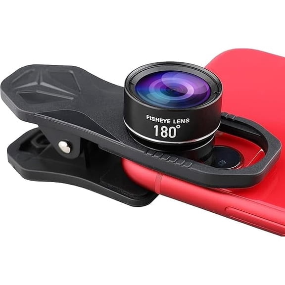 180 fisheye Lens for iPhone Samsung Google Android Smartphone,with Clip,Cell Phone Lens,anamorphic Lens,Funny Pictures