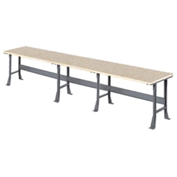 180 x 30 in. Extra Long Industrial Workbench - Gray