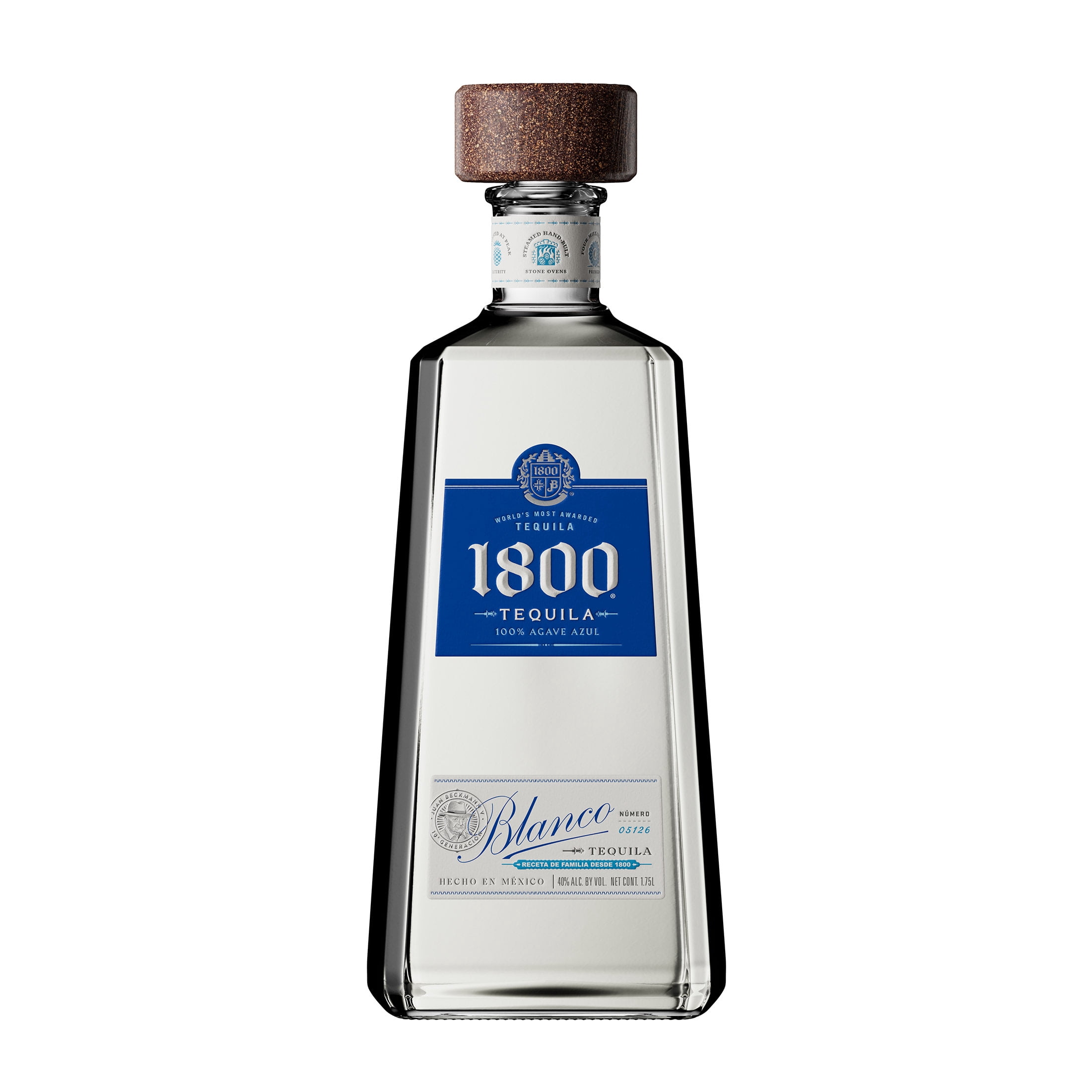 1800 Tequila Blanco, 1.75 L Glass Bottle, 40% ABV - Walmart.com